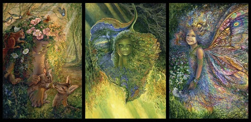 The Josephine Wall Collection - The Wood Nymph Triptych, Eco-Friendly Self-Sealing Trifold Card