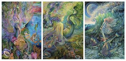 The Josephine Wall Collection - Water Baby Triptych, Eco-Friendly Self-Sealing Trifold Card