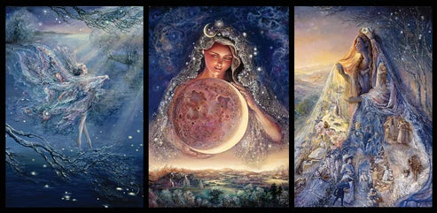 The Josephine Wall Collection - Where Moonbeams Fall Triptych, Eco-Friendly Self-Sealing Trifold Card