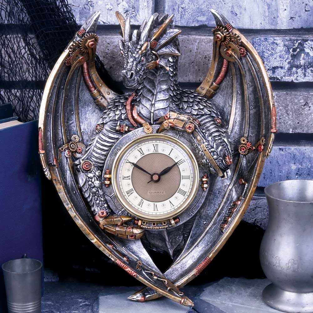 Dracus Horologium Steampunk Dragon Wall Clock