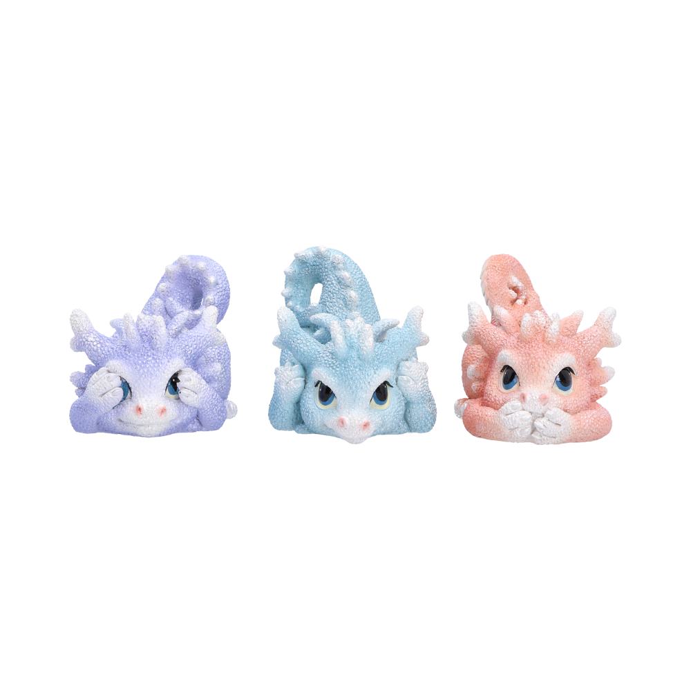Three Wise Coralscale Dragonlings, Figurines