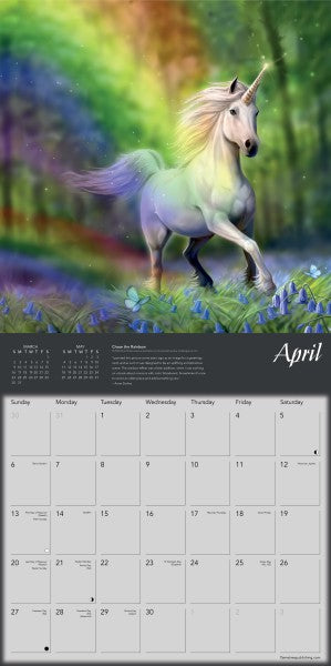 Unicorns by Anne Stokes Wall Calendar 2025 (Art Calendar)