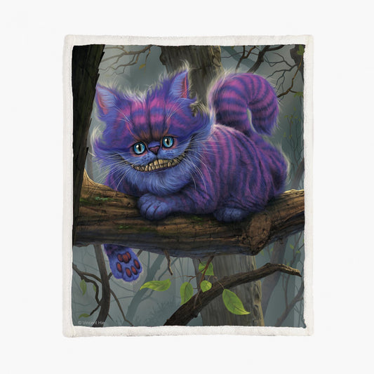 Cheshire Cat by Vincent Hie, Fleece Blanket