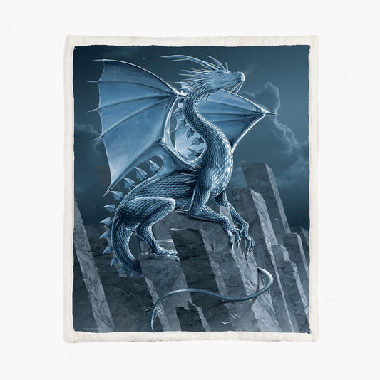 Silver Dragon by Vincent Hie, Fleece Blanket