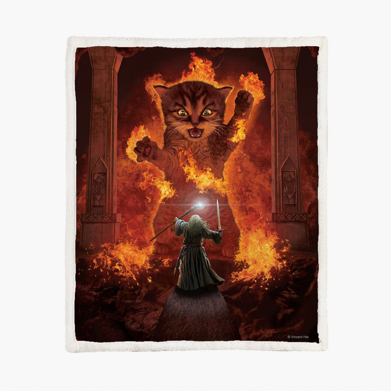 You Shall Not Pass by Vincent Hie, Fleece Blanket