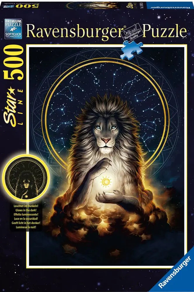 Ravensburger Shining Lion af Jonas Jödicke ( Jo Joes) 500 brikker puslespil