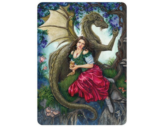 Dragon's Wine van Jane Starr Weils, dubbelzijdige sticker