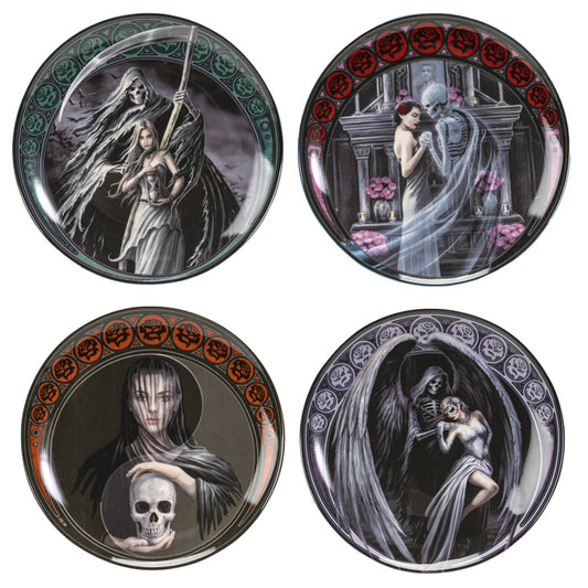 Dance with Death Dessert Plate set by Anne Stokes