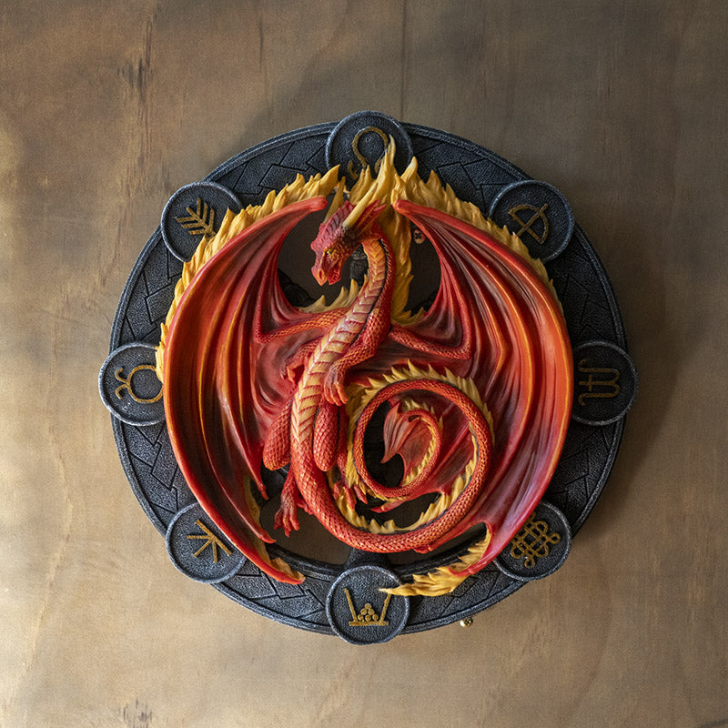 Beltane Dragon Plaque by Anne Stokes