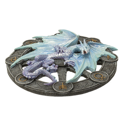 Yule Dragon Plaque by Anne Stokes