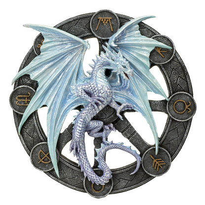 Yule Dragon Plaque by Anne Stokes