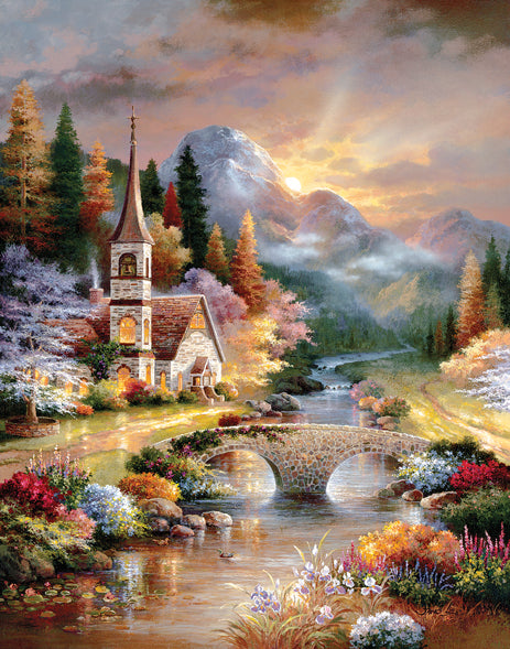A Country Evening Service by James Lee, 1000 Piece Puzzle