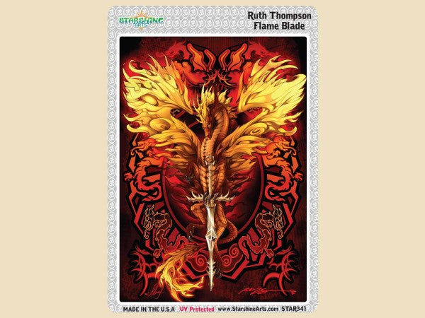 Flame Blade af Ruth Thompson, klistermærke