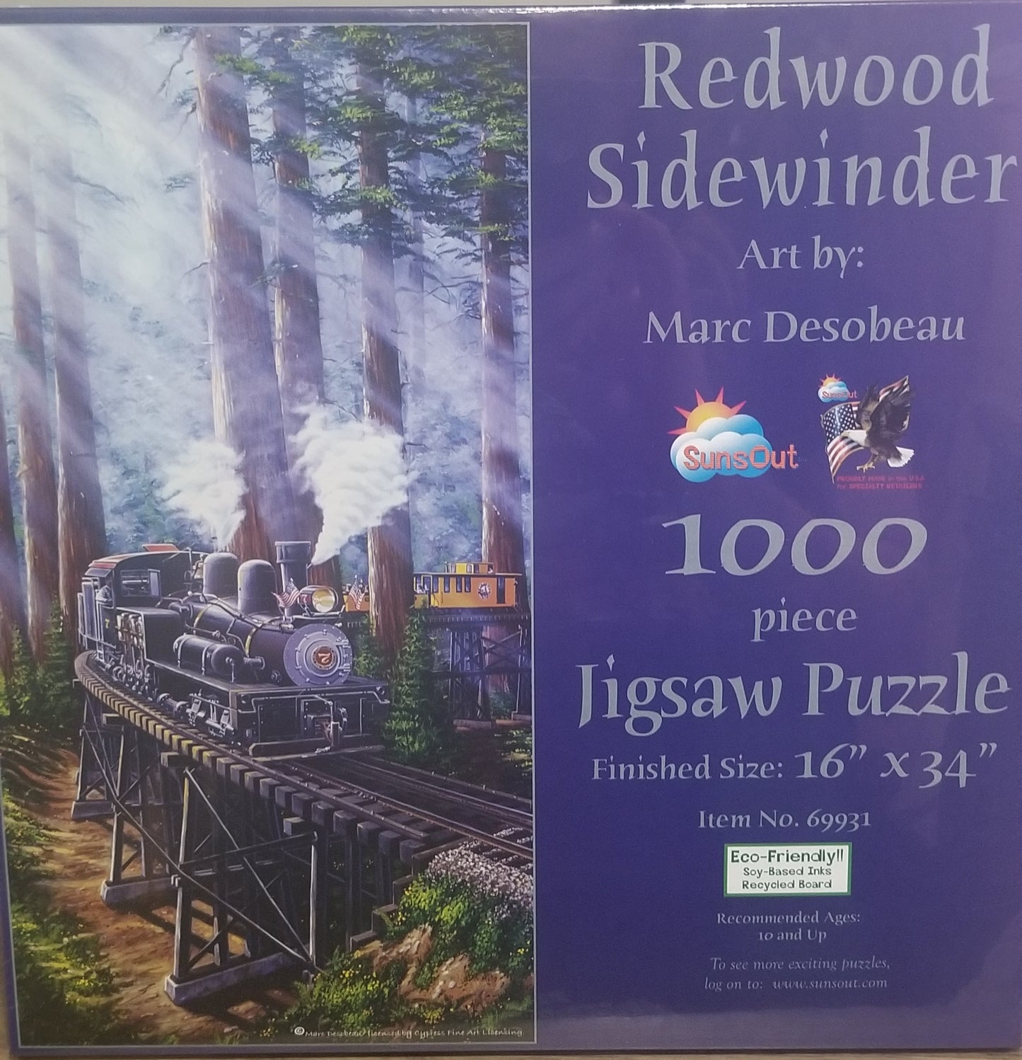 Redwood Sidewinder van Marc Desobeau, puzzel van 1000 stukjes