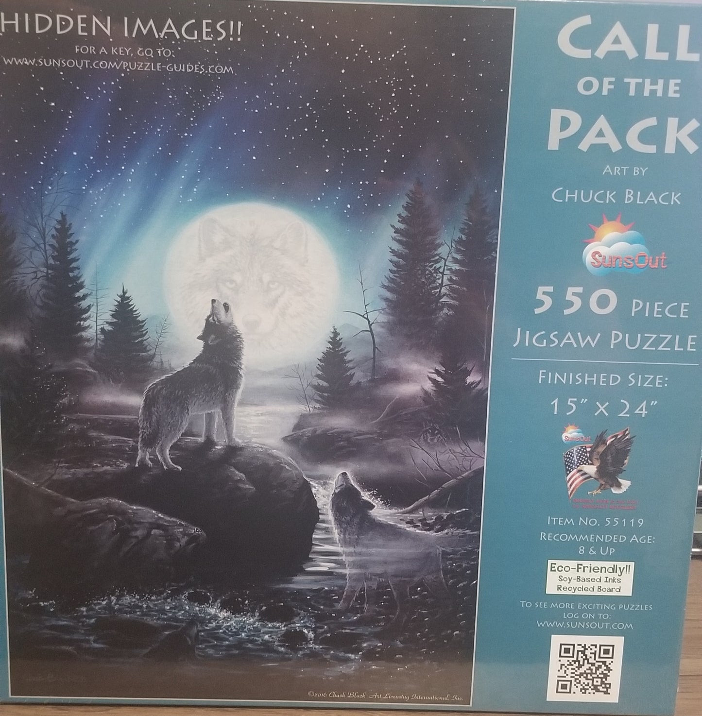 Call of the Pack by Chuck Black, 550 Piece Puzzle