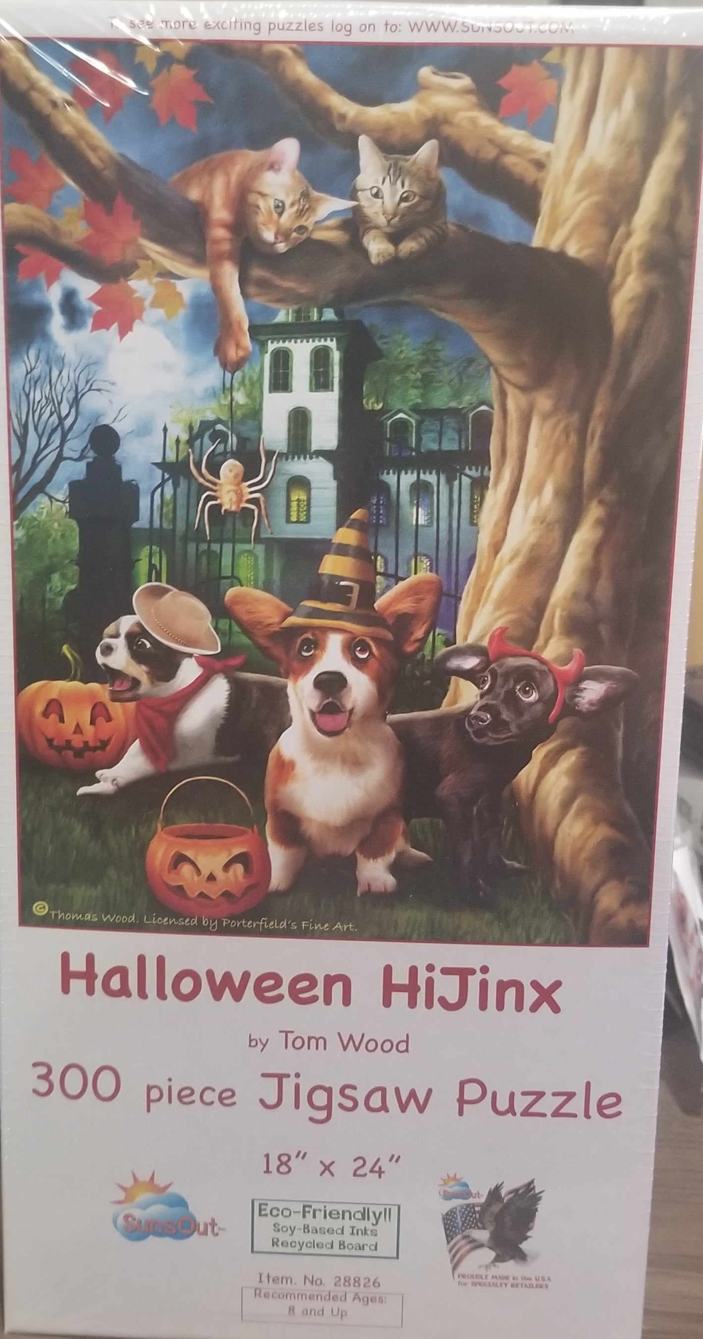 Halloween Hijinx af Tom Wood, 300 brikker puslespil