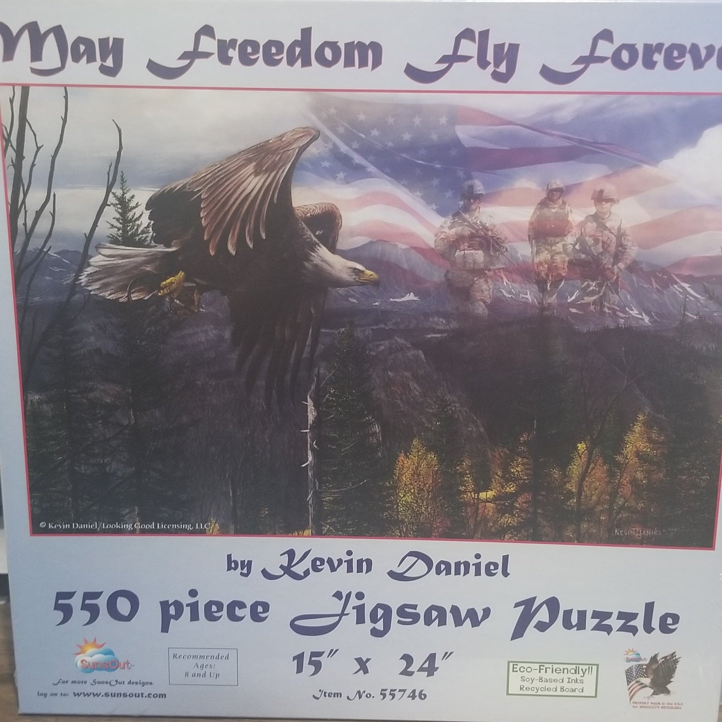 Moge de vrijheid voor altijd vliegen door Kevin Daniel, puzzel van 550 stukjes