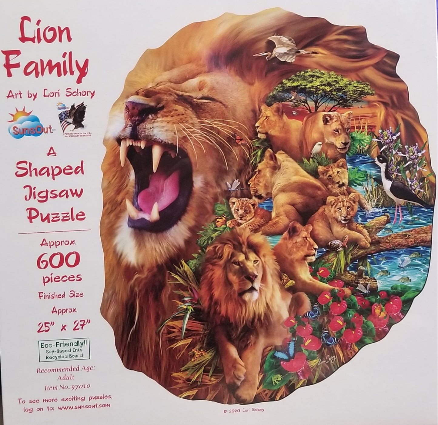 Lion Family af Lori Schory, 600 brikker puslespil