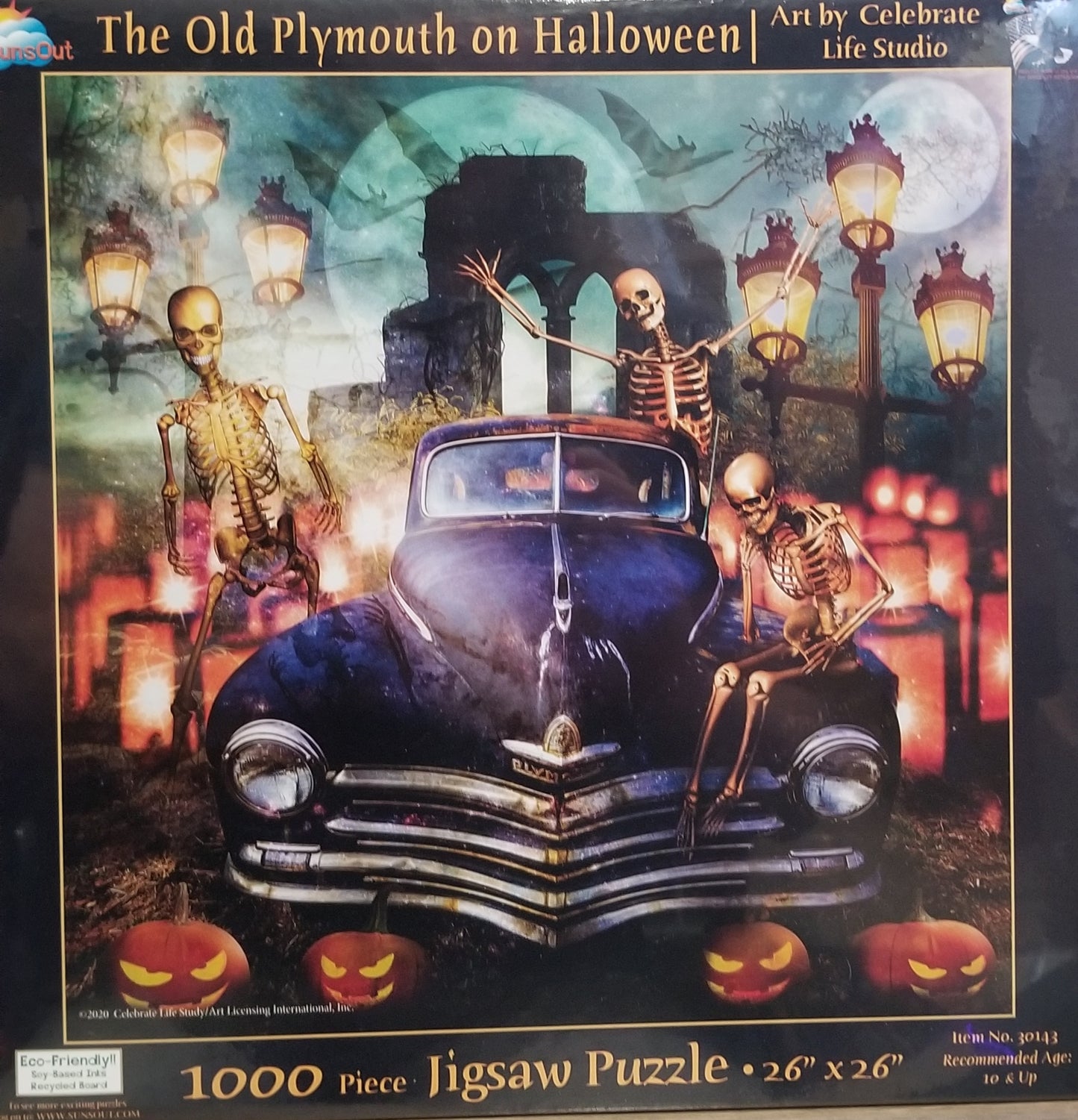 The Old Plymouth on Halloween by Celebrate art Studio, 1000 Piece Puzzle