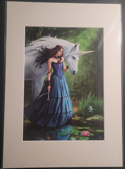 Contemplation by Anne Stokes, Mounted Print