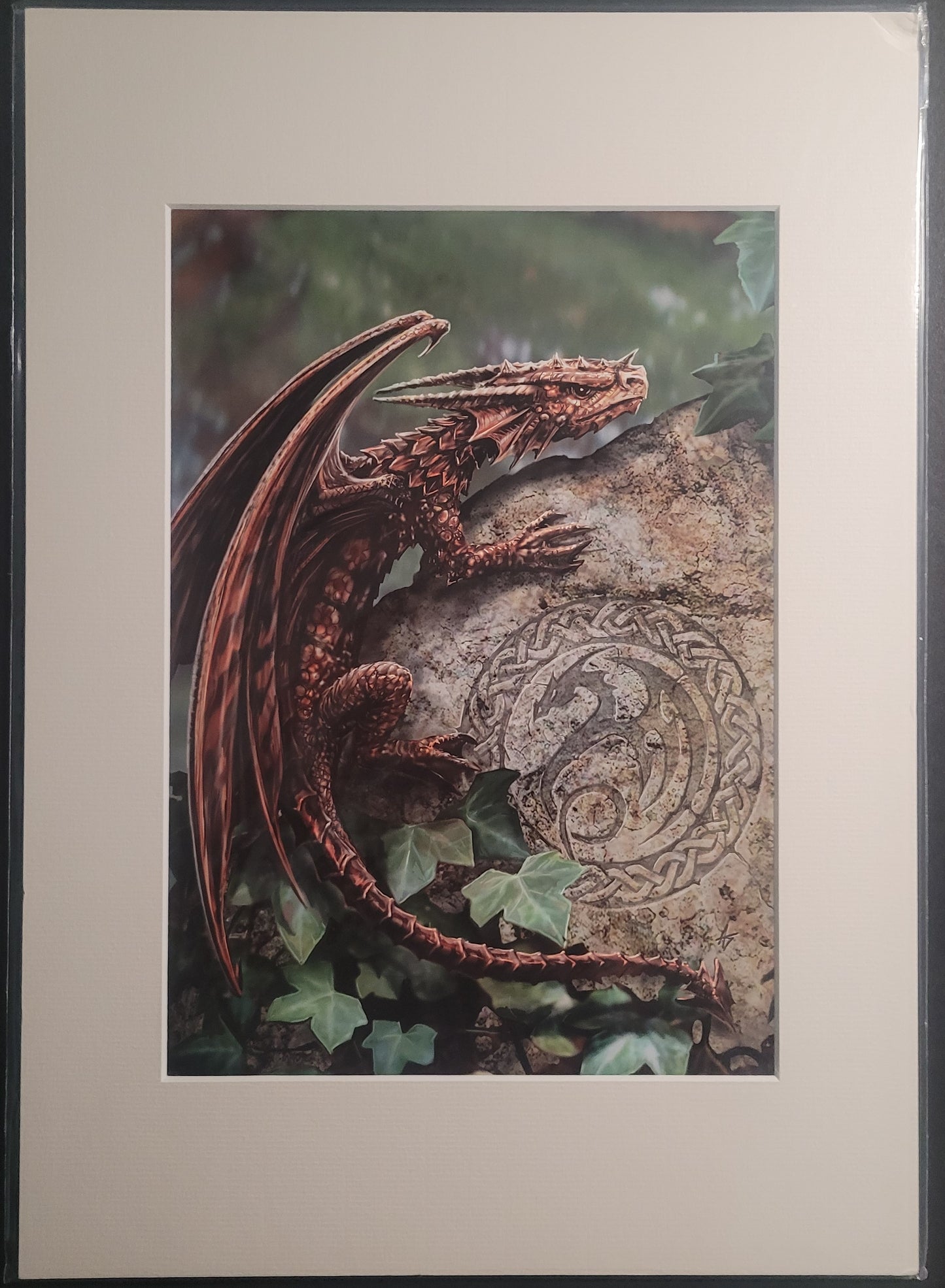 Spiny Woodland Hopper by Anne Stokes, Mounted Print