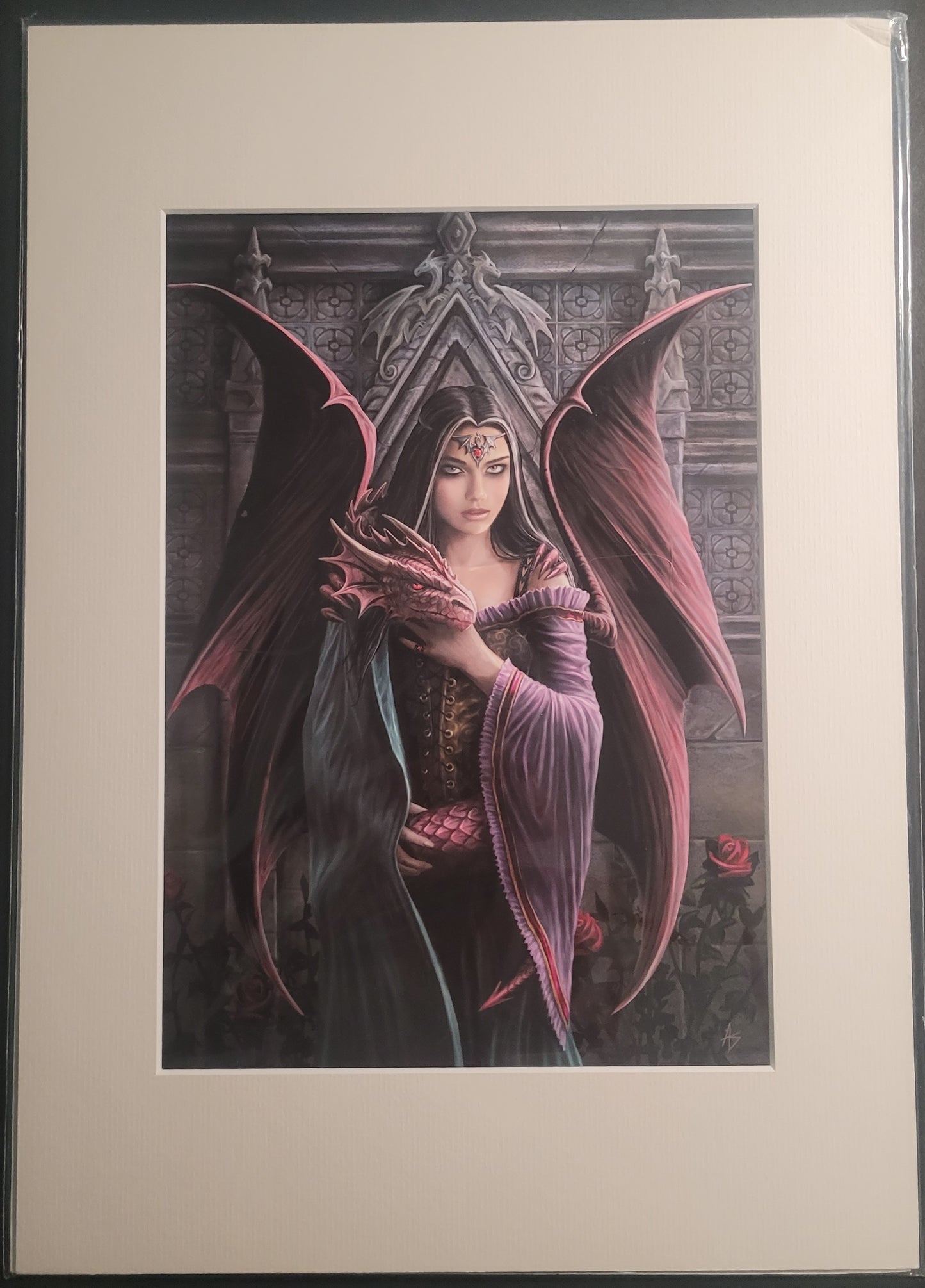 Soul Mates by Anne Stokes, Mounted Print