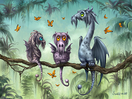 Fuzzy Dragons van Susann Houndsville, puzzel van 1000 stukjes