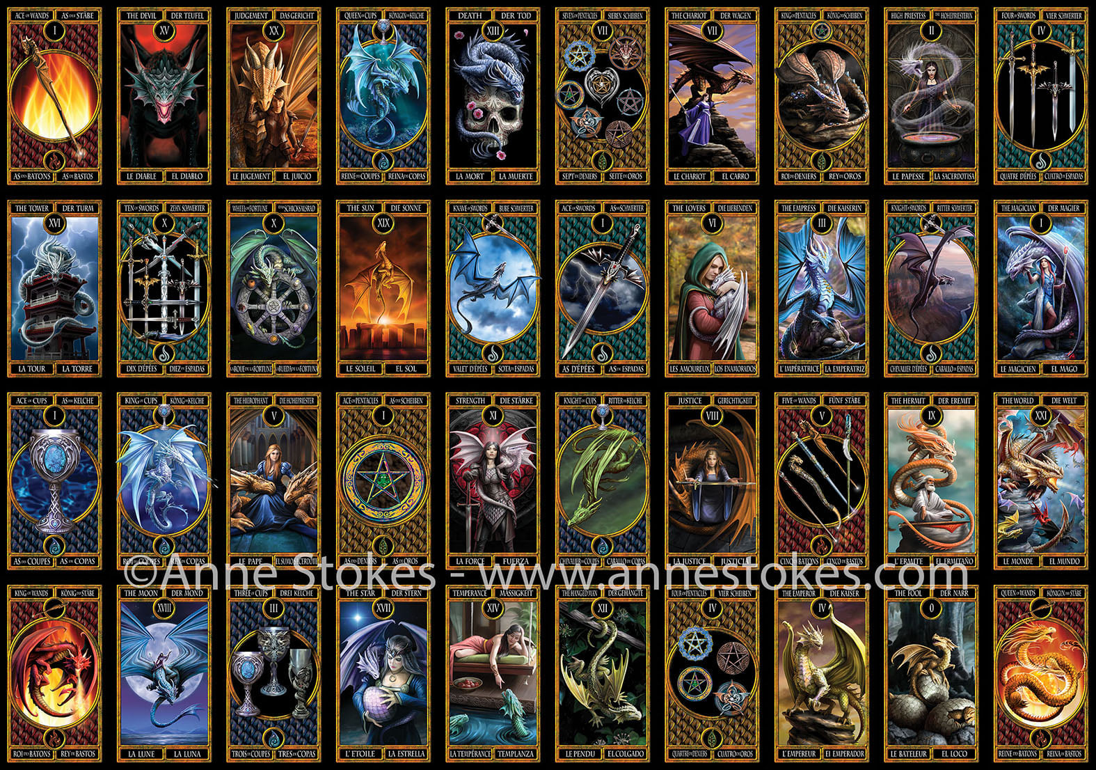 Dragon Tarot card sets Anne Stokes – FairyPuzzled