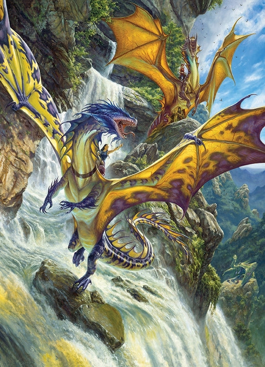 Waterfall Dragons af Matthew Stewart, 1000 brikker puslespil