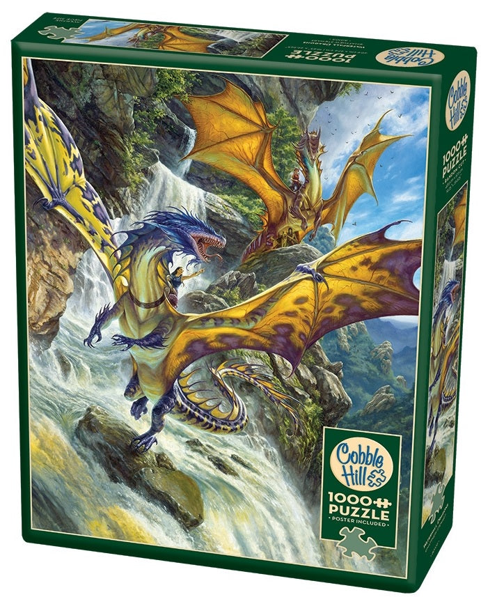 Waterfall Dragons af Matthew Stewart, 1000 brikker puslespil