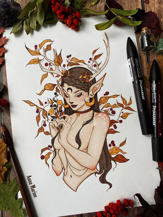 Autumn Wonders af Anna Marine, Signeret tryk