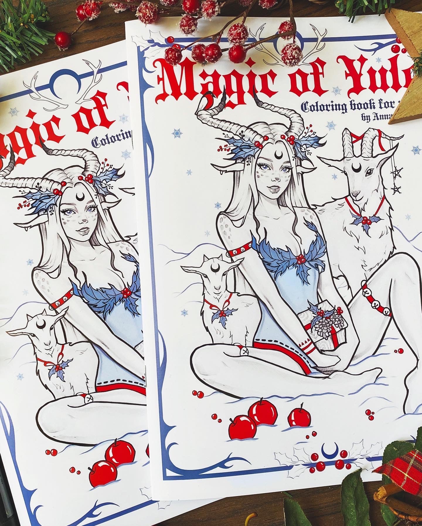 Magie van Yule door Anna Marine, kleurboek