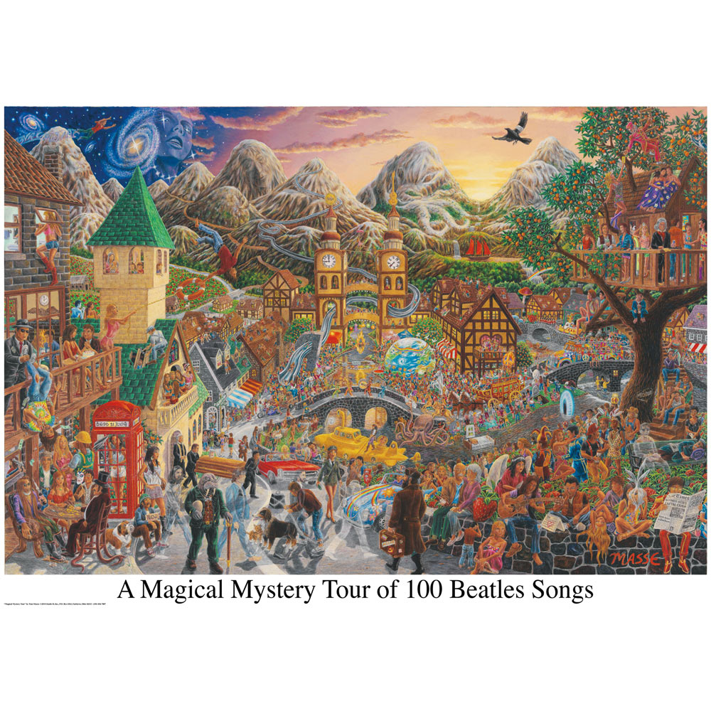 A Magical Mystery Tour of 100 Beatles Songs by Tom Masse, 3000 Piece Puzzle
