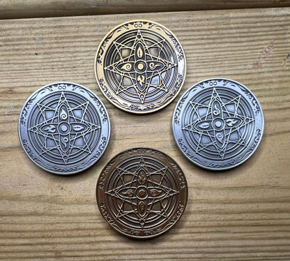 Elemental Collectible Coins by Anne Stokes