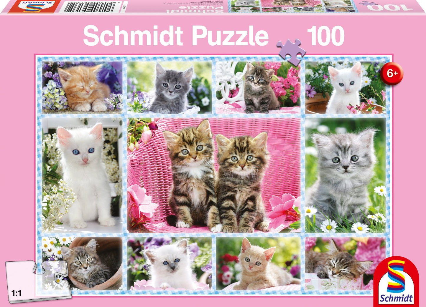 Kittens van Greg Cuddiford, puzzel van 100 stukjes