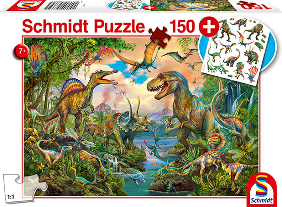 Wild Dinosaurs by Silvia Christoph, 150 Piece Puzzle