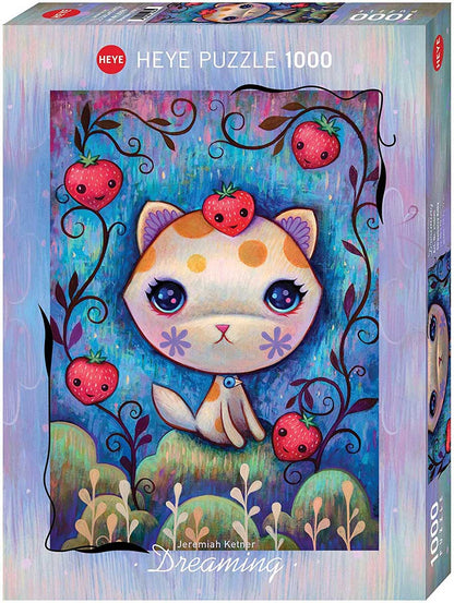 Strawberry Kitty by Jeremiah Ketner, 1000 Piece Puzzle