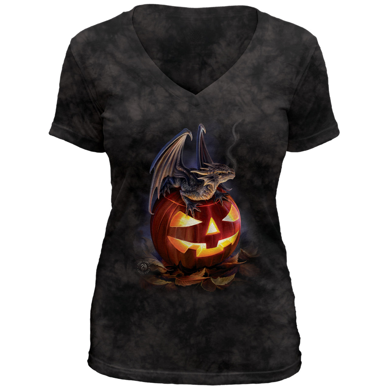Trick or Treat by Anne Stokes Women's V-Neck Tri-blend Tee