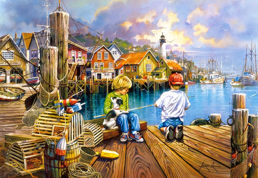 At the Dock by Andres Orpinas, 1000 Piece Puzzle