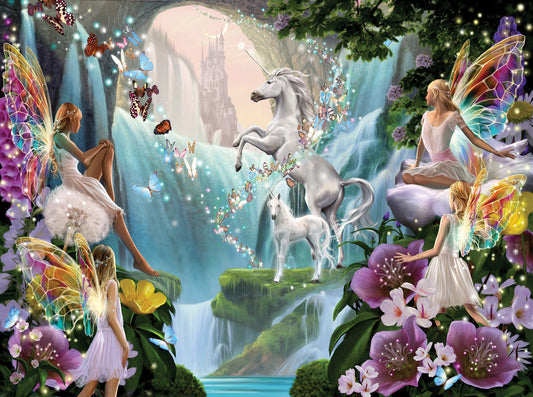 Unicorn and Fairy af Garry Walton, 1000 brikker puslespil