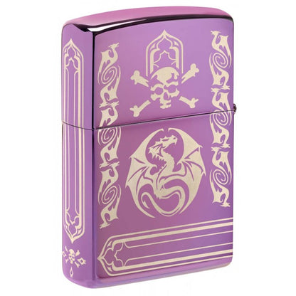 Zippo Lighter: Anne Stokes Dragon and Skulls