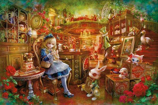 Alice In the Wonderland Library van Shu, houten puzzel van 300 stukjes