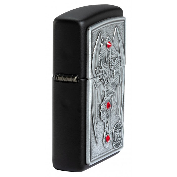 Zippo Lighter: Anne Stokes, Dragon and Cross Emblem (Gothic Guardian)