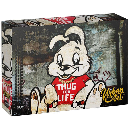 Urban Art Graffiti - Thug for Life Bunny by Banksy, 1000 Piece Puzzle