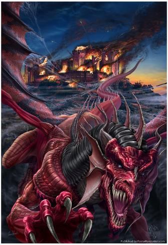 Dragon's Night af Tom Wood - Plakat