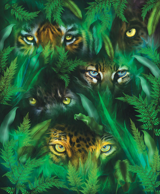 Jungle Eyes van Carol Cavalaris, puzzel van 1000 stukjes