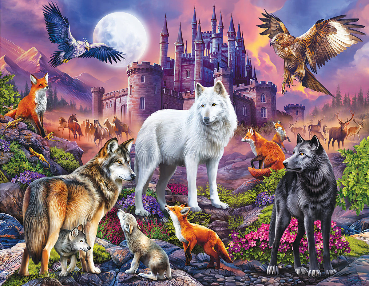 Wolf Castle van Eva Nikolskaya, puzzel van 1000 grote stukjes