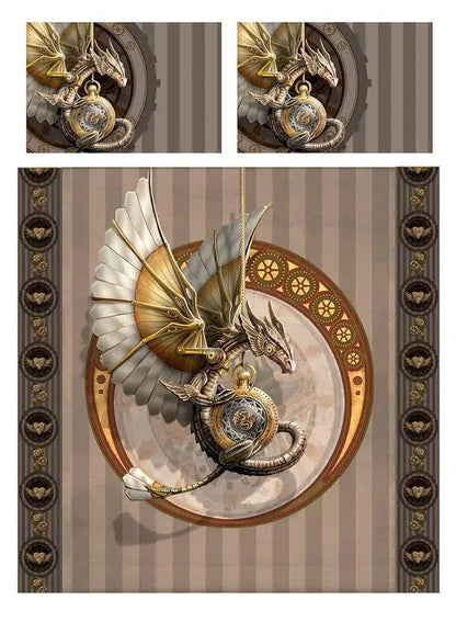 Steampunk Dragon by Anne Stokes, Duvet Cover Set