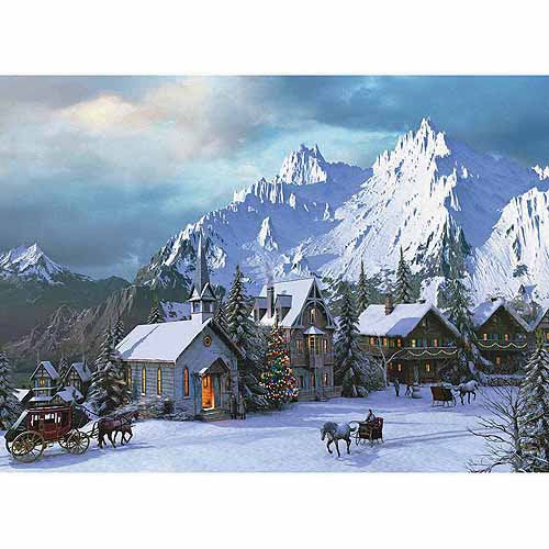 Rocky Mountain Christmas door Dominic Davison, puzzel van 1000 stukjes