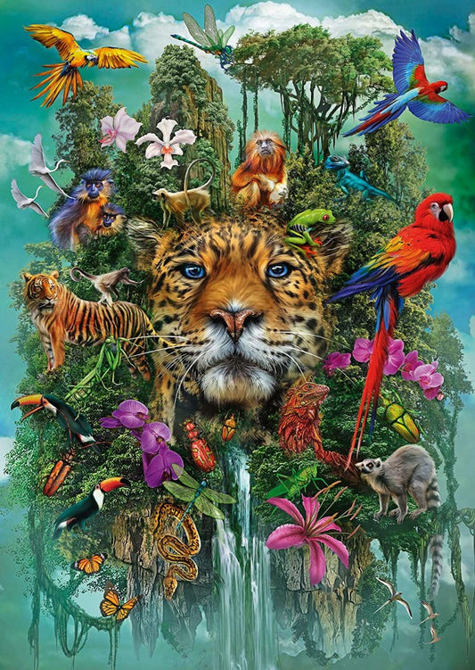 Koning van de jungle door Ciro Marchetti, puzzel van 1000 stukjes